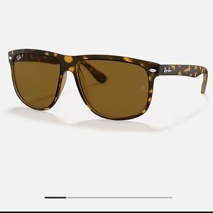 Ray-Ban Boyfriend Polarized Polished Light Havana Sunglasses